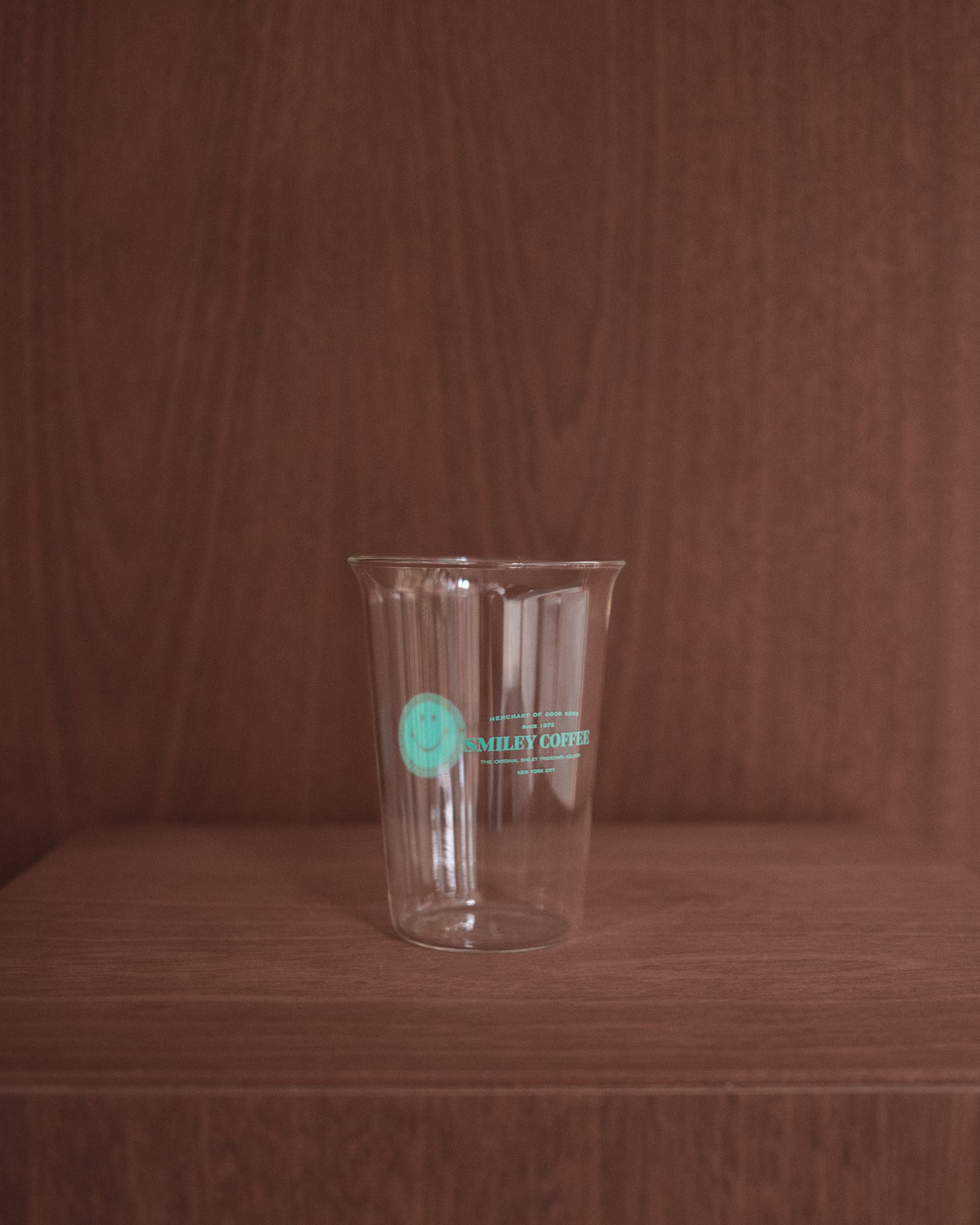 SMILEY COFFEE GLASS TUMBLER